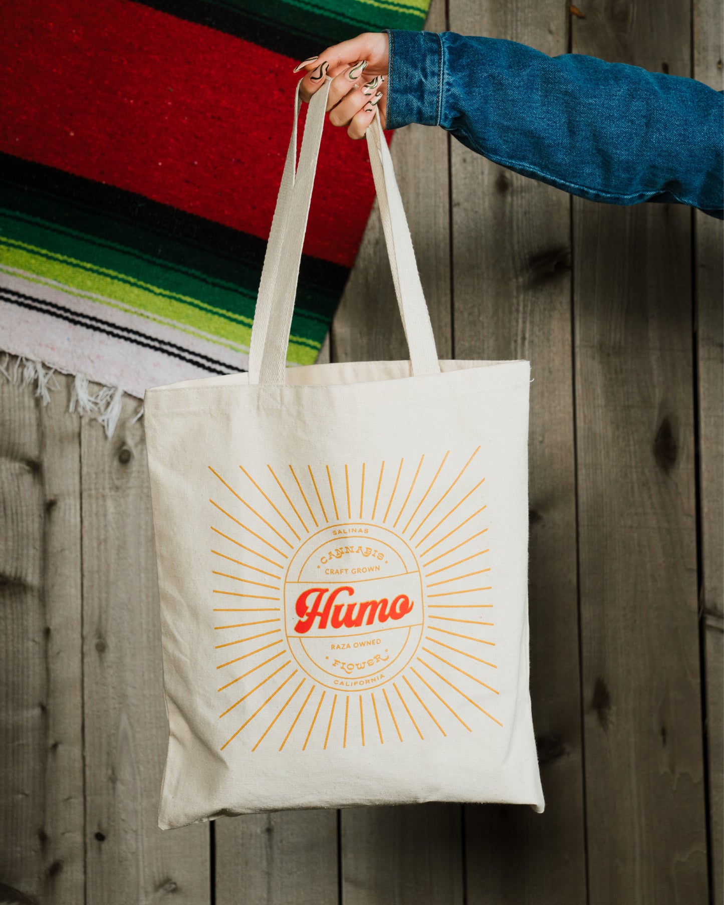 humo sol canvas tote bag cream